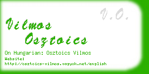 vilmos osztoics business card